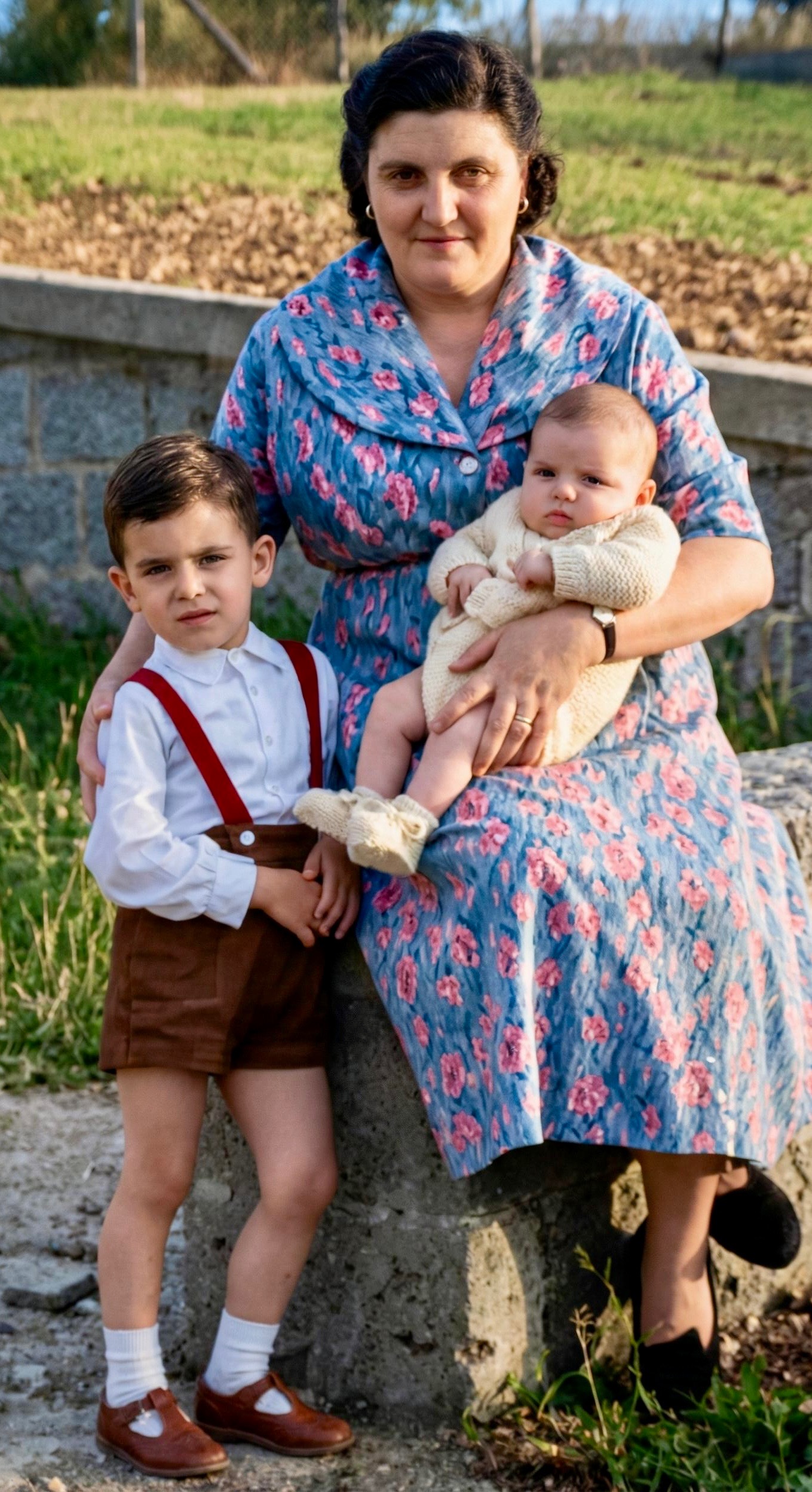 Family archive — Rosa with her two young sons.